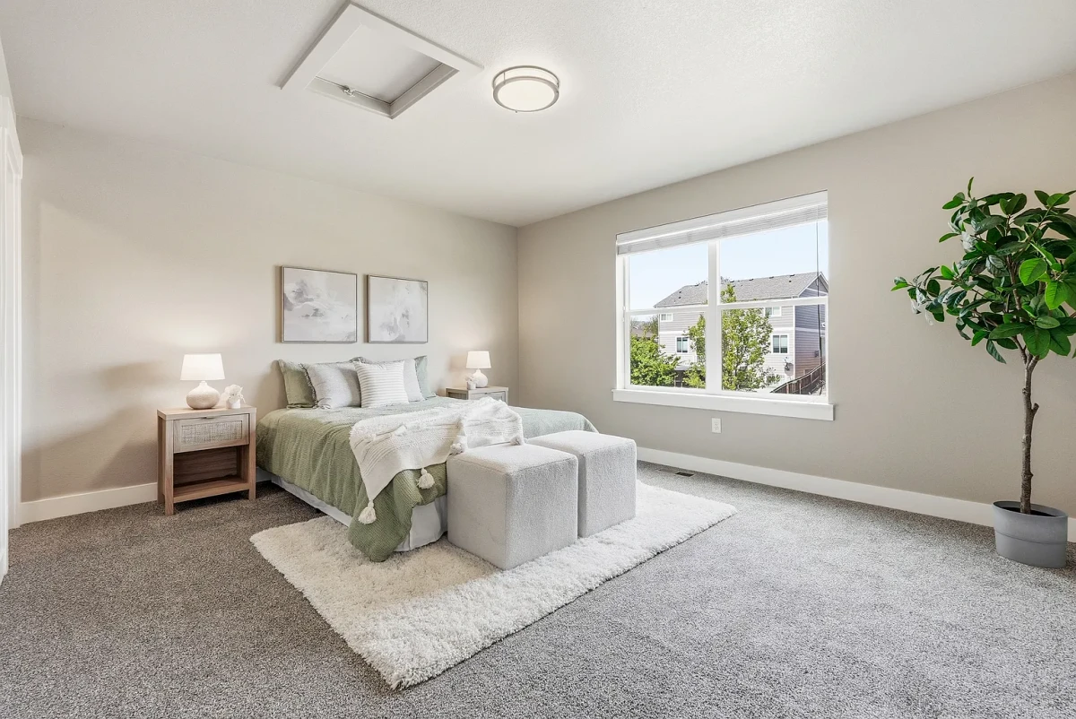 Professionally staged living room in Boulder, Colorado