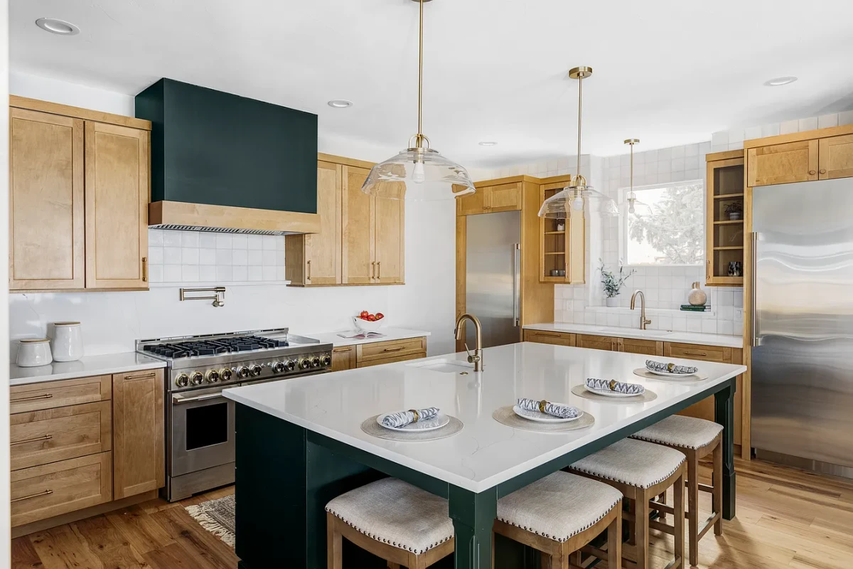 Professionally staged living room in Boulder, Colorado